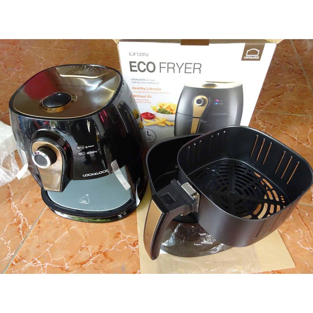 Nồi chiên không dầu Lock&Lock Eco Fryer EJF137FU dung tích 3L công suất 1400W bảo hành chính hãng 12 tháng