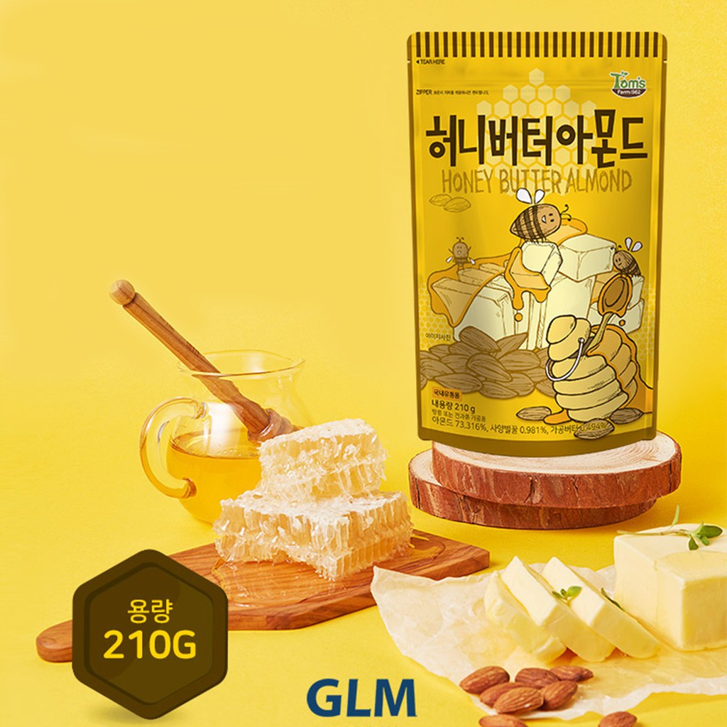 Hạnh nhân tẩm Bơ Mật Ong Tom's Farm 210g | BigBuy360 - bigbuy360.vn