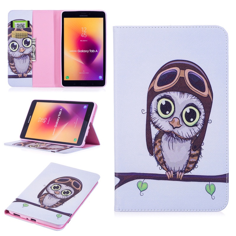 Bao Da Máy Tính Bảng Mềm Họa Tiết Hoa Đào Hoạt Hình Cho samsung galaxy tab a  8.0 sm-t380 / t385 Ốp