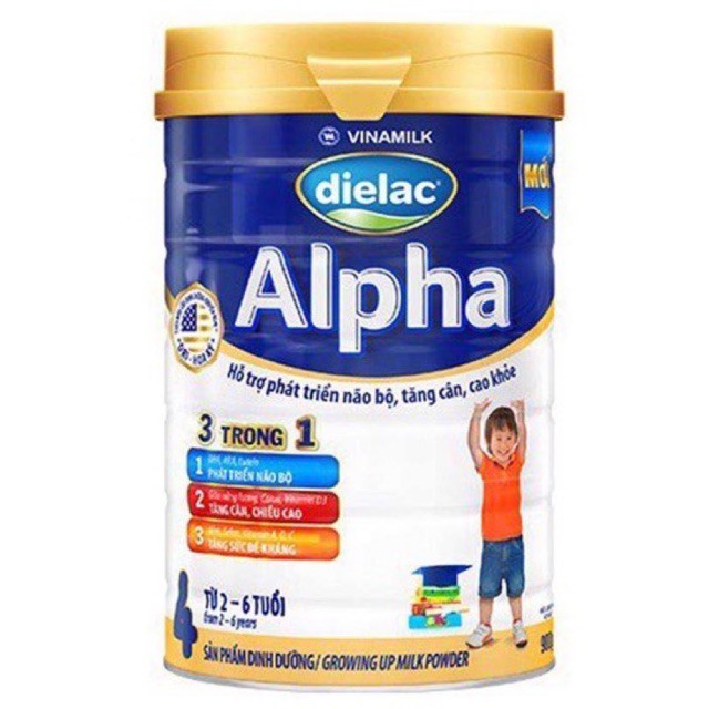 THANH LÍ Sữa bột Vinamilk Dielac Alpha 4 lon 900gr date mới 1/2023