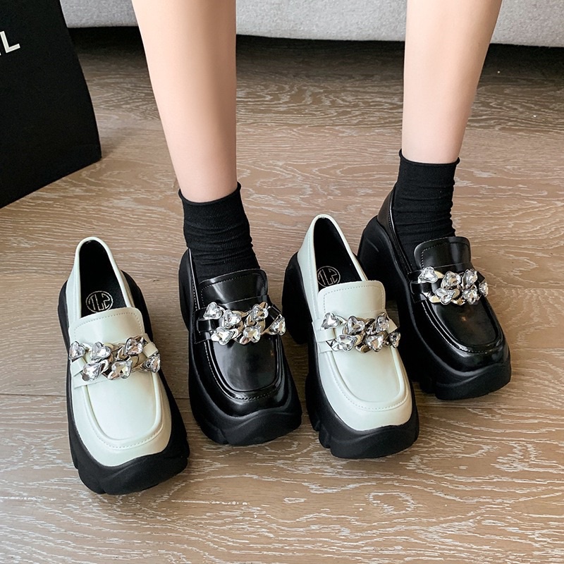 GIÀY LƯỜI OXFORD O84 ĐẾ CAO 7CM QUAI XÍCH