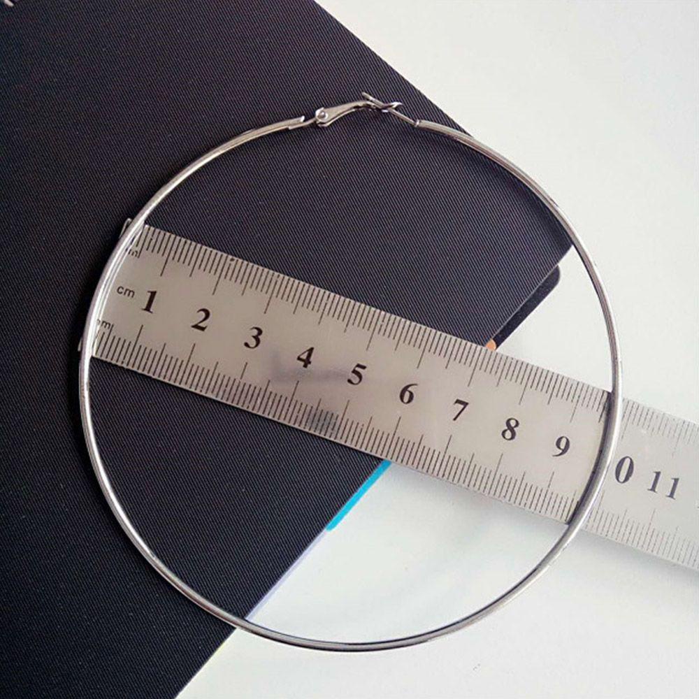 QQMALL Bông Tai Bản Lớn 8 / 10CM Cho Nữ