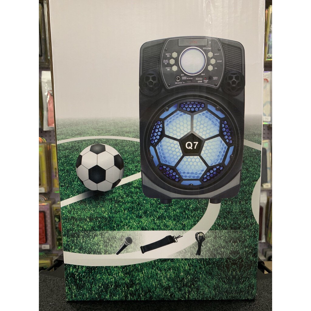 Loa Karaoke Bluetooth Di Động Q7 Bass Cực Căng Đèn LED Thông Minh
