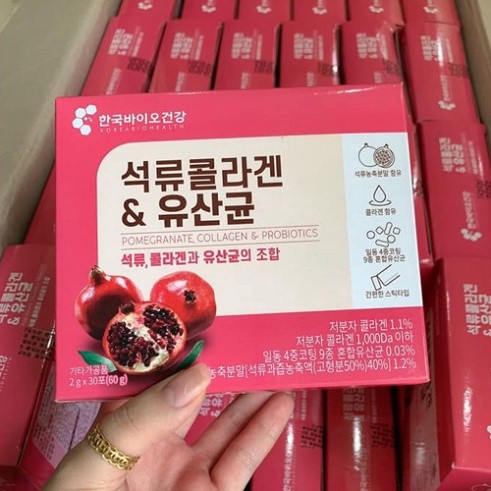 HỘP 30 GÓI - Collagen Lựu Đỏ Hàn Quốc - COLLAGEN CHO MẸ SAU SINH, CHO CON BÚ  - nhuquynhdart
