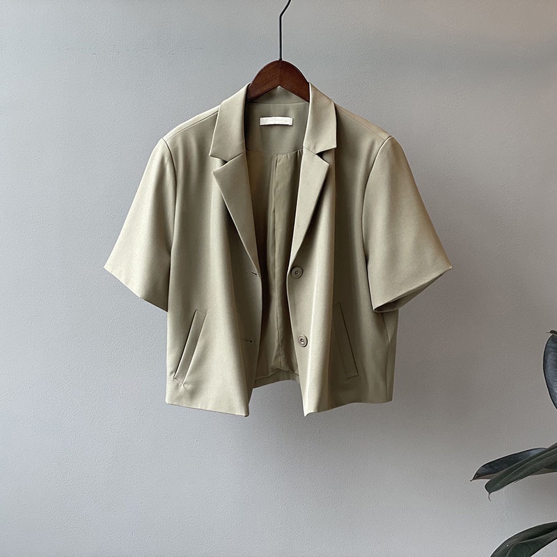 Áo Khoác Blazer Nữ Ngắn Tay Dáng Ngắn Công Sở Thanh Lịch Thời Trang Sugal AO KHOAC NU 002V1