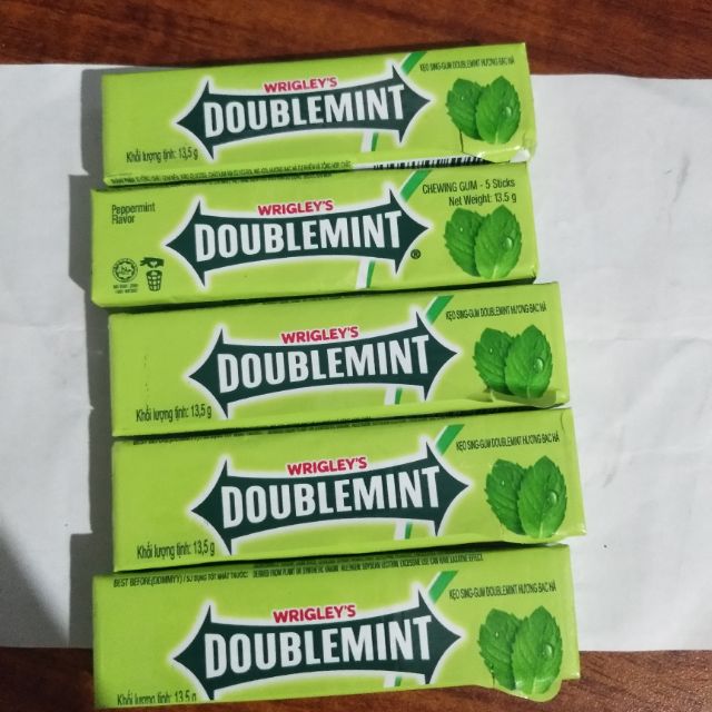 KẸO CAO SU (CHEWING GUM) DOUBLEMINT THỎI 5 CHIẾC