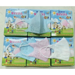 Set 10 hộp khẩu trang 3D Danasa cho bé ( 100 cái)