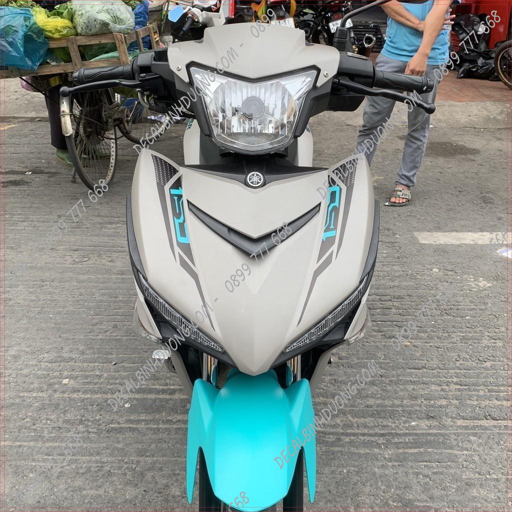 Tem Trùm Exciter 150 Xanh Xám Thiết Kế Theo Kiển Zin 2021 Hot Nhất - Decal Nhám