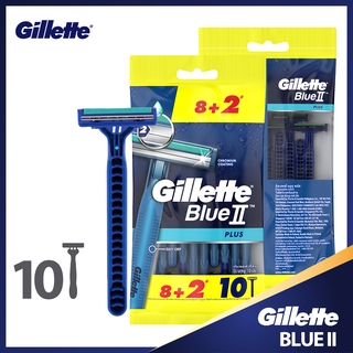 Dao cạo râu Gillette Blue 2 Plus Cán xanh siêu tiết kiệm Gói 8+2