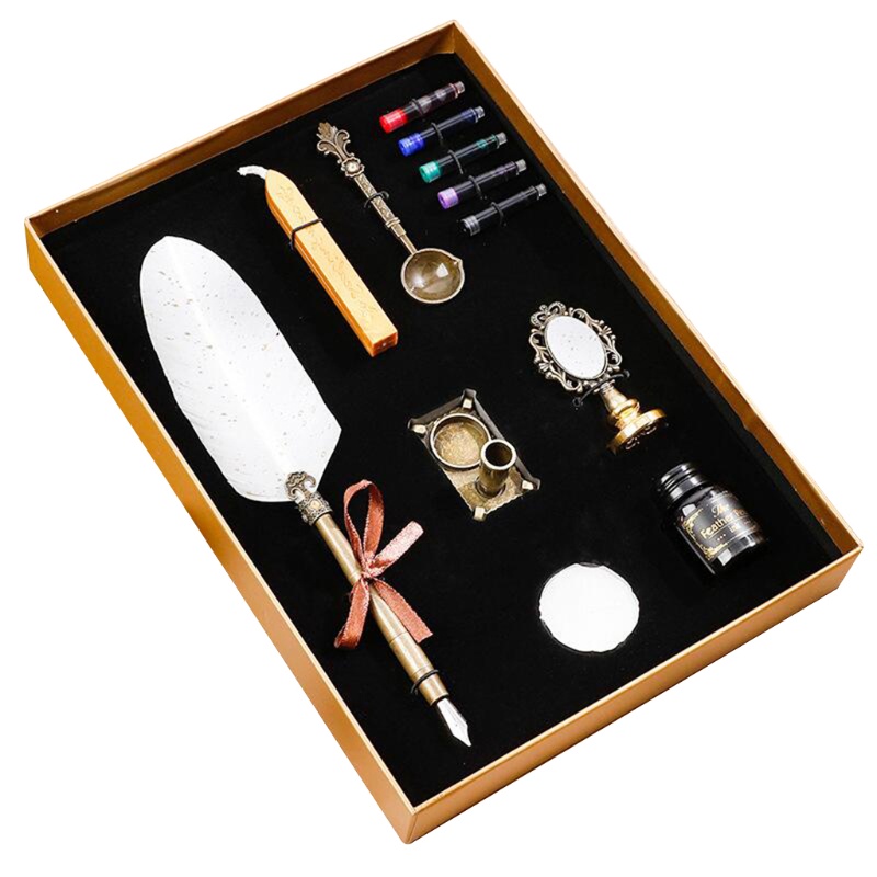 Seng Bộ Bút Sáp Và Con Dấu In Thư Pháp Cổ Điển Phong Cách Gothic