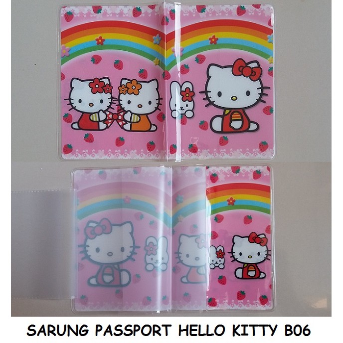 Vỏ Bọc Hộ Chiếu In Hình Hello Kitty & Doraemon Dễ Thương