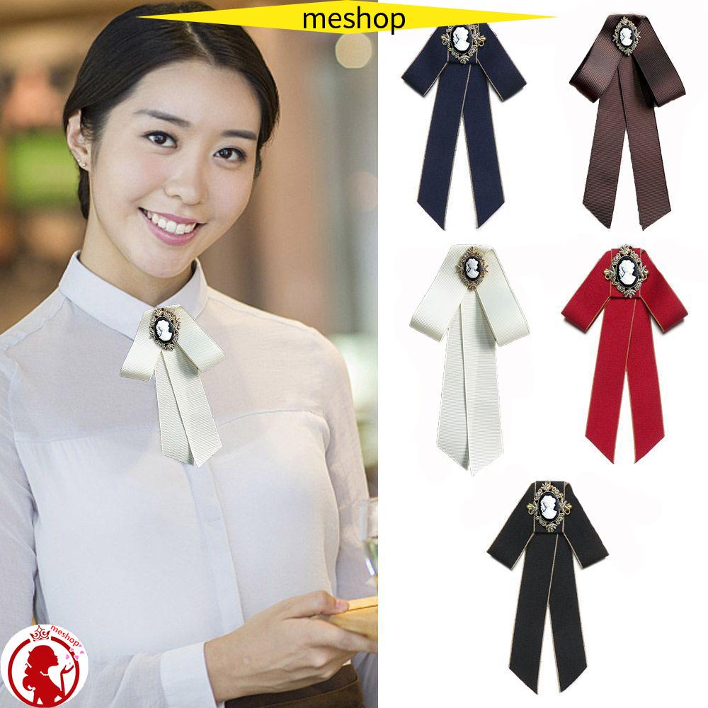 Me Nơ Thắt Cổ Áo Mới Nhiều Màu Phụ Nữ