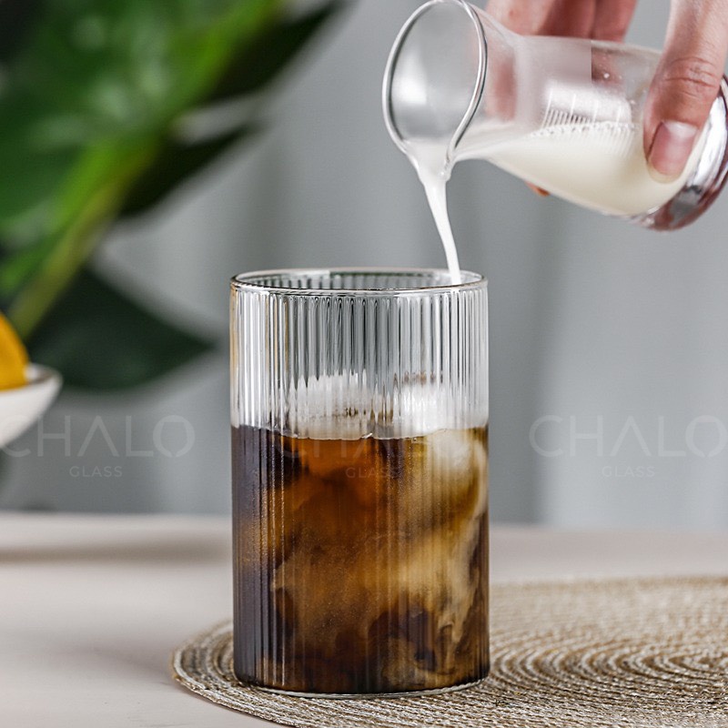 Ly thủy tinh sọc dáng trụ thẳng 260ml - 460ml