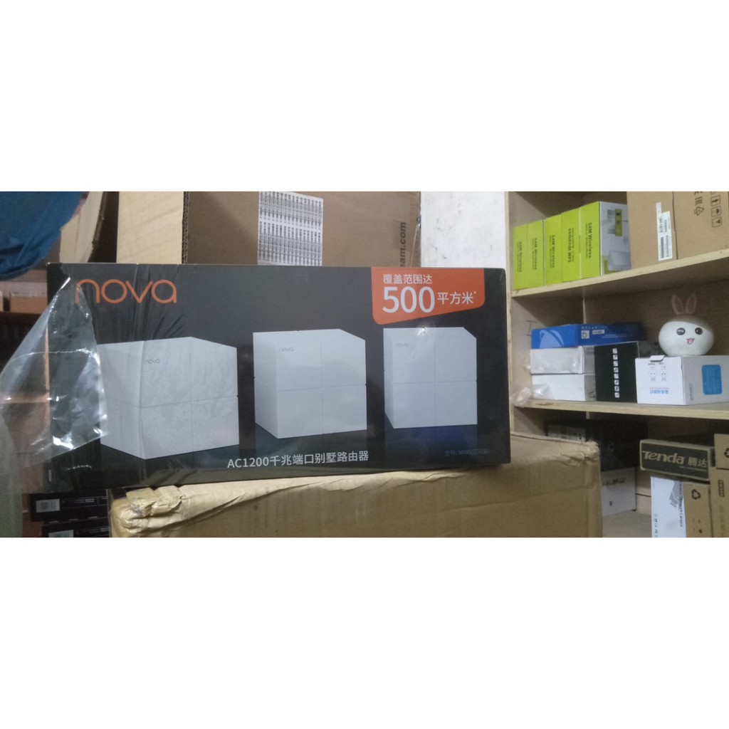 Bộ 3 Cái Wifi Tenda Nova MW6 - Ghép Nối Không Dây phủ Sóng rộng 500m2 (LOGO tiếng anh NOVA)