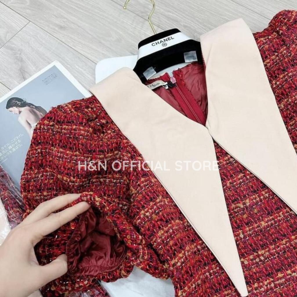 Váy nữ dạ tay bồng dự tiệc Đầm xòe thiết kế xinh đẹp sang chảnh HN Clothing V39 | BigBuy360 - bigbuy360.vn