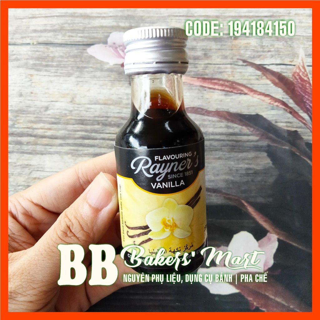 [Mã 77FMCGSALE1 giảm 10% đơn 250K] Hương mùi VANI VANILLA Rayner's - Chai 28ml