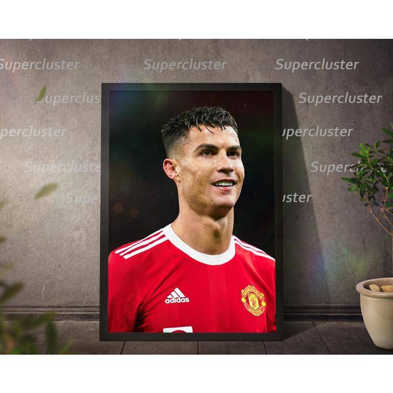 Tranh Vải Bạt Treo Tường In Hình Cầu Thủ Ronaldo