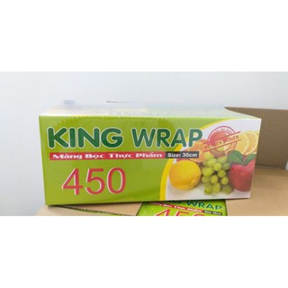 Màng bọc thực phẩm King Wrap 450 hàng loại 1 - Dụng cụ đậy thức ăn cao cấp an toàn vệ sinh thực phẩm 450