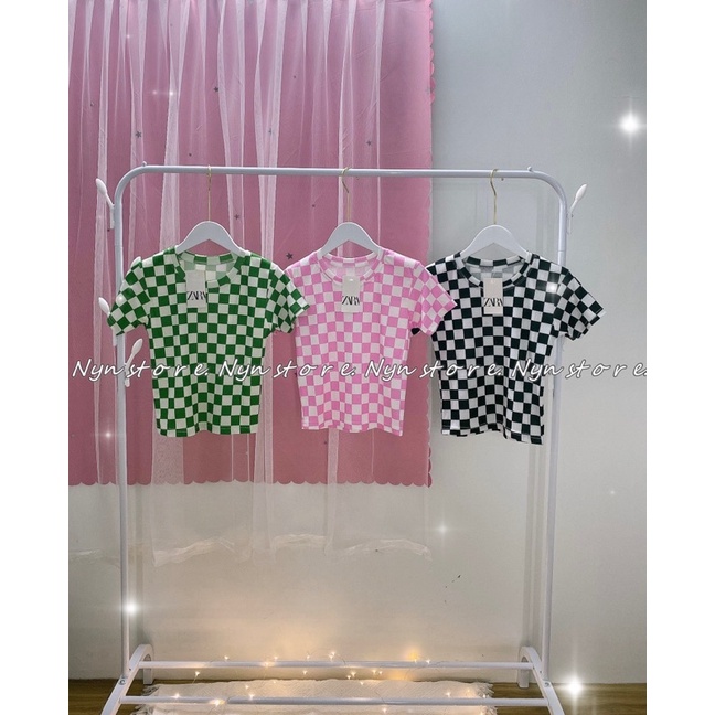 Áo Thun Crotop Kẻ Ô Vuông