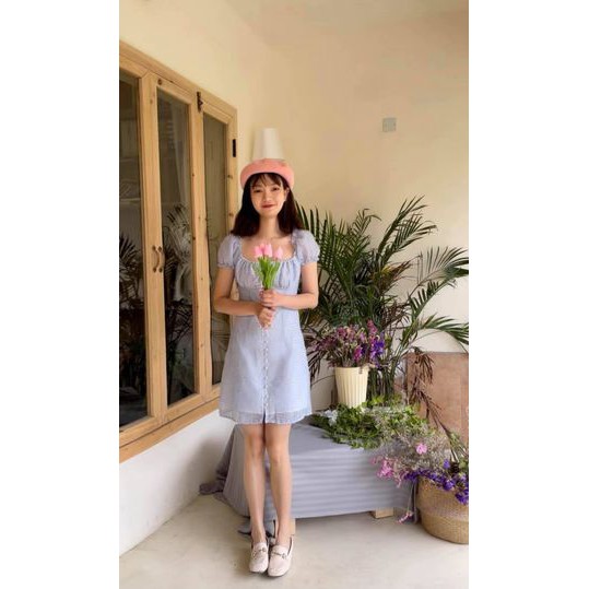 [FREESHIP] 🍨🍧🍧Đầm Cổ Vuông ,Váy Cổ Vuông Tay Phồng Cao Cấp Phong Cách Hàn Quốc Siêu Ngọt Ngào Cho Nữ🍧🍧🍨