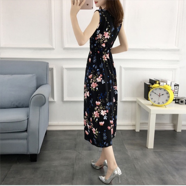 Đầm Thun Cotton Hoa Bohemian Dễ Thương Size XL-3XL - Lucky Girl shop