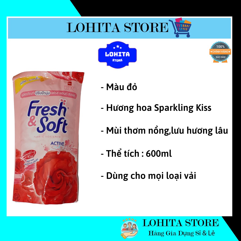 Nước xả vải Fresh & Soft 600ml Thái Lan