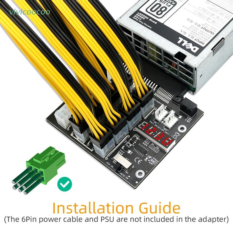 Mô Đun Nguồn 12 Cổng 6P Hiển Thị Đèn LED Dành Cho Máy Indell PSU Server