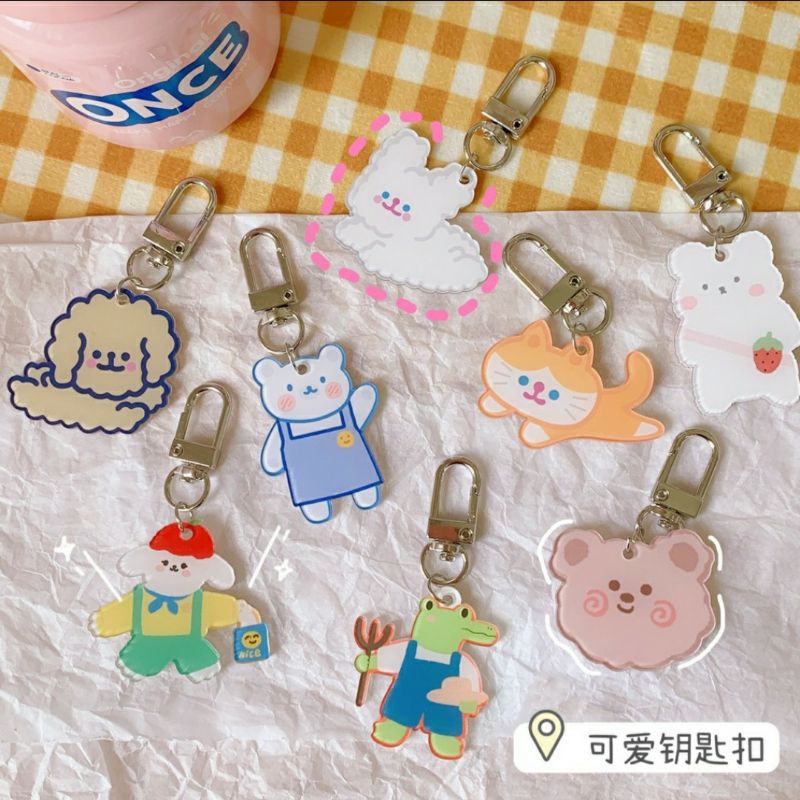 Móc Khóa Acrylic, Keychain Cài Airpod Hoạt Hình Nhiều Màu Sắc BiTi MK504