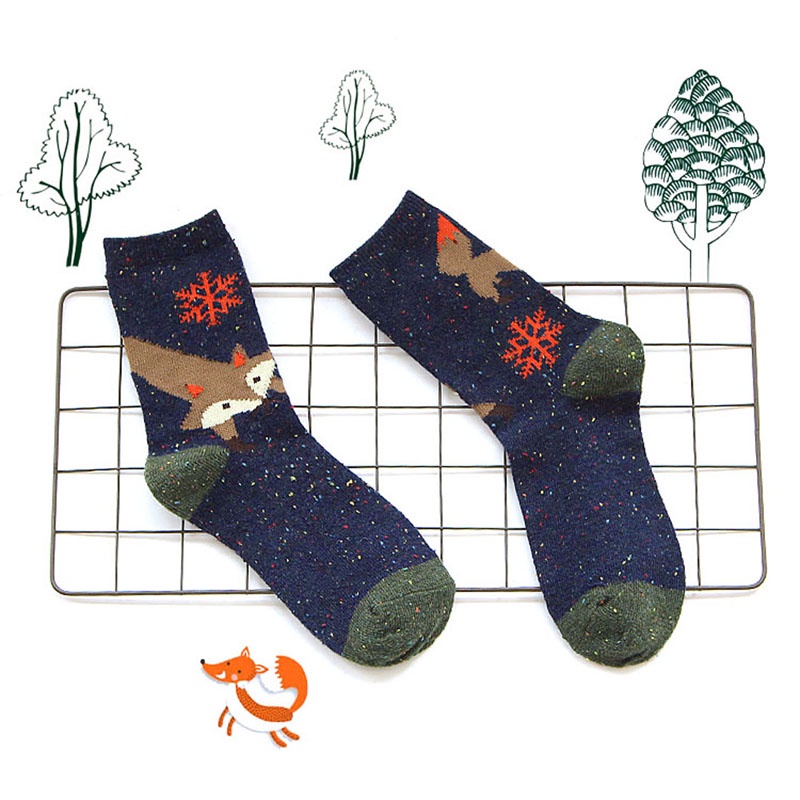 Đôi Vớ Cotton HọA TiếT ĐộNg VậT Dễ Thương ThờI Trang Cho Nữ