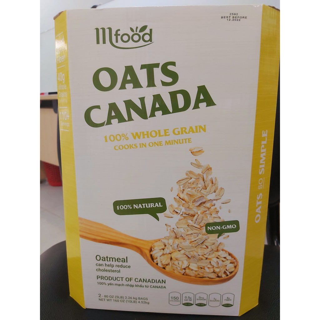 Yến Mạch CANADA OATS ( Nguyên hạt cán Mỏng ) Thùng 4,52Kg | BigBuy360 - bigbuy360.vn