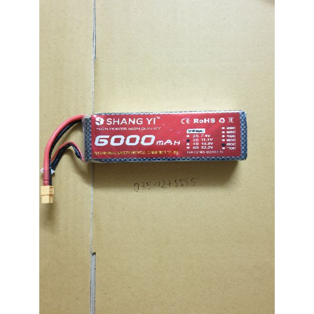 Pin Lipo SangYi 3s, 4s 6000mAh 60C thích hợp cho tàu, xe..