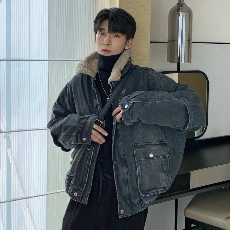 Bomber Jean Quảng Châu lót lông ấm ảnh thật chất đẹp