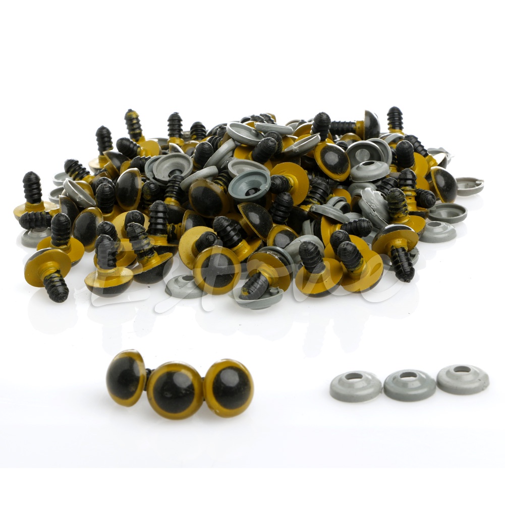 Bộ 100 Con Mắt Nhựa 14mm Cho Búp Bê Gấu Bông