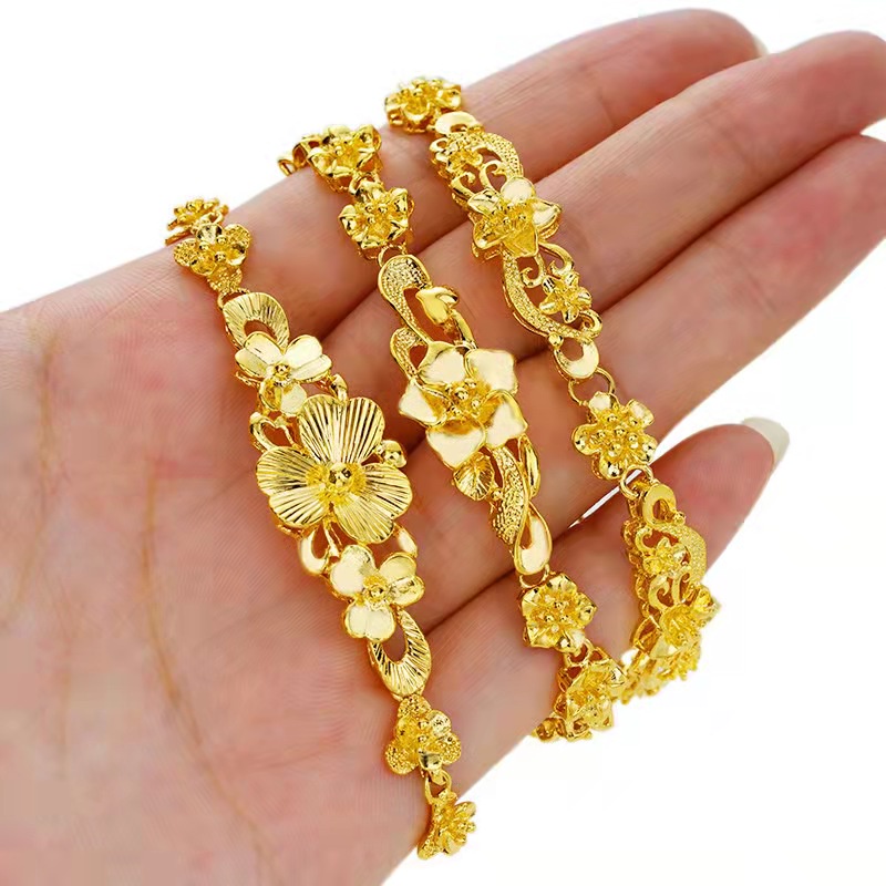 Xinxin Vòng Tay Mạ Vàng 24k Đính Đồng Xu Châu Âu Sang Trọng Vòng tay / Cái xuyến / Vòng tay phụ nữ
