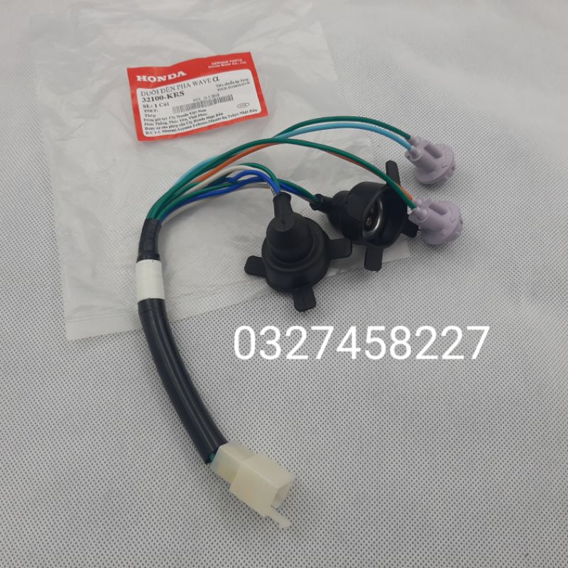 Dây điện đuôi đèn pha xe Wave Alpha, ZX, Future 1 zin