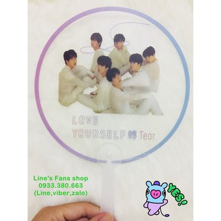 Quạt nhựa cầm tay BTS_Mẫu mới (KM tặng Sticker & hình xăm BT21 BTS)