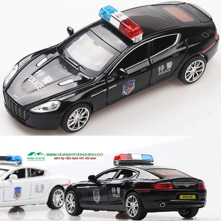 Mô hình xe cảnh sát Aston Martin 6 Police bằng kim loại - Tỷ lệ 1:32