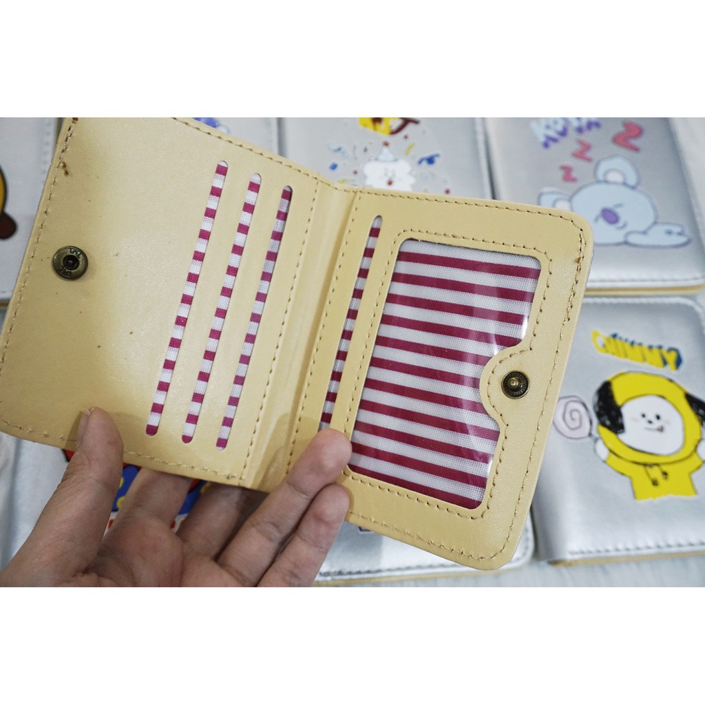 Ví da BTS ngắn da bóng