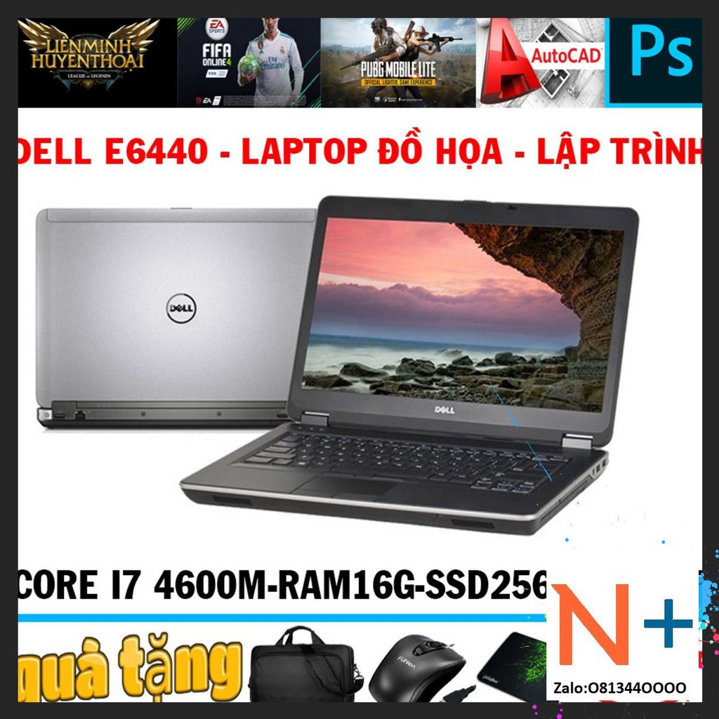  Laptop Dell E6440 Core i7 4600M, core i5 4300M, ram 8G giá rẻ bh24th