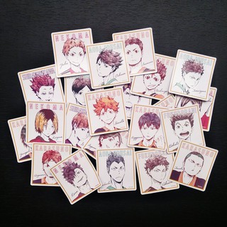 Bộ 22 sticker anime Haikyuu!! size 5.5x5 cm (Ảnh thật tự chụp)