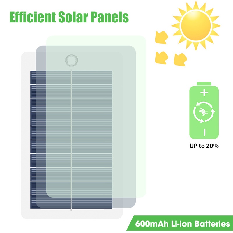 Đèn LED Năng Lượng Mặt Trời 3 Chế Độ Ánh Sáng Trắng / Trắng Chống Thấm Nước Treo Ngoài Trời An Toàn Khi Đi Cắm Trại