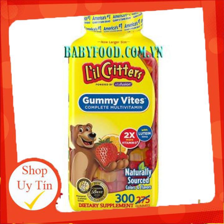 Kẹo Dẻo Bổ Sung Vitamin Và Khoáng Chất Cho Trẻ L'il Critters Gummy Vites 300 Viên