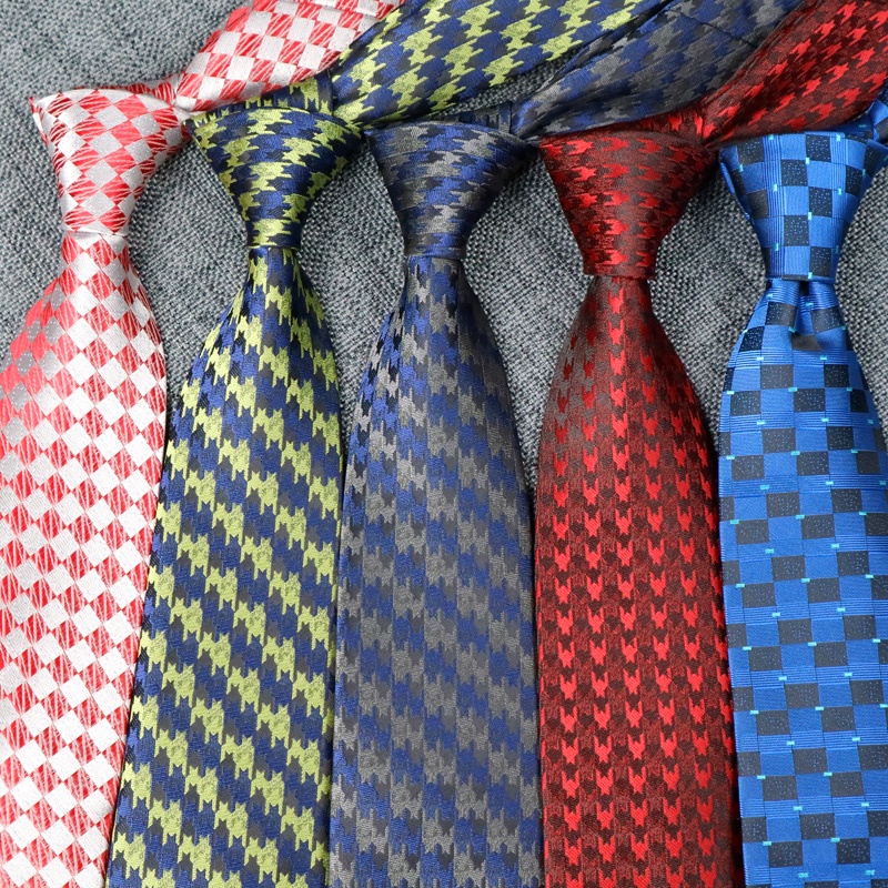 Cà Vạt 8CM Sọc Ca Rô Thời Trang Lịch Lãm Cho Nam