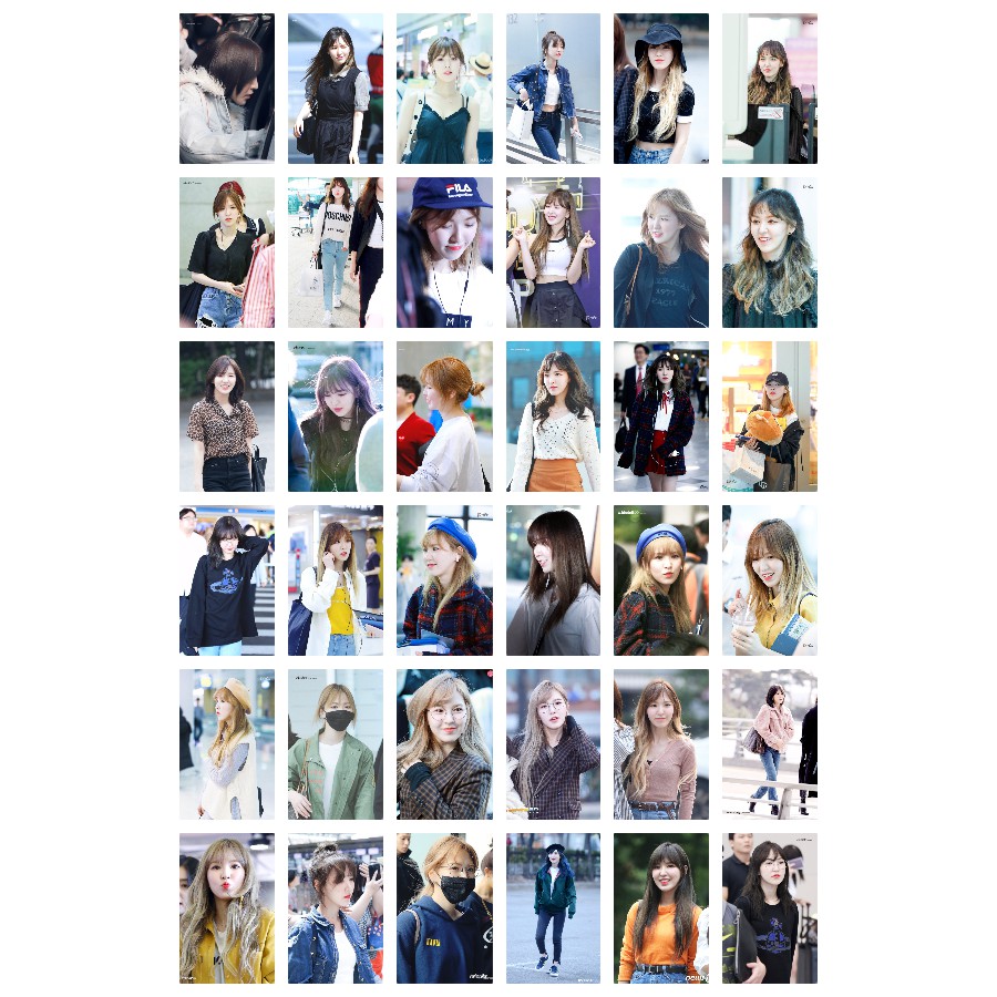 Lomo card 216 ảnh thành viên Red Velvet - Wendy Airport Fashion (có lẻ 6 set)