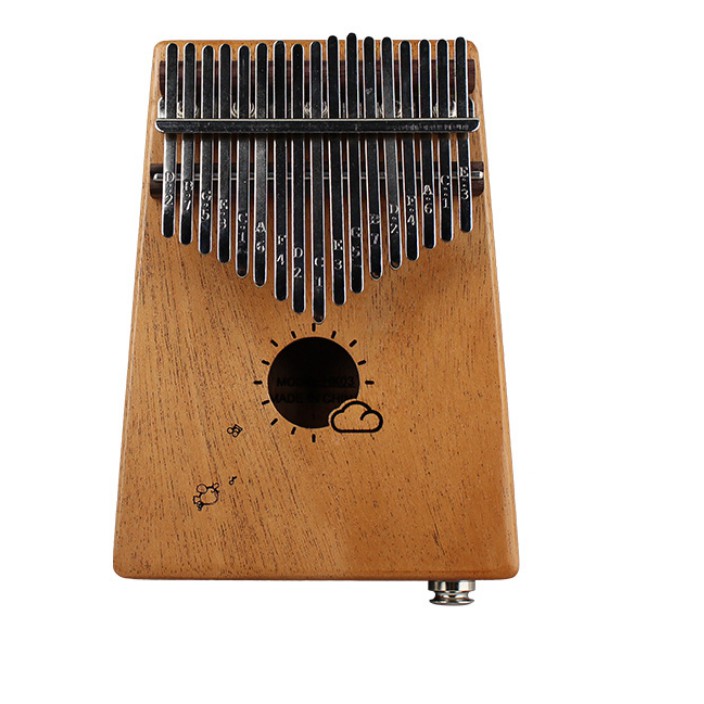 Kalimba 17 phím Mahagony có EQ họa tiết chim hót và mây ngộ nghĩnh KLEQ0297 đầy đủ phụ kiện tặng túi nhung bảo vệ đàn