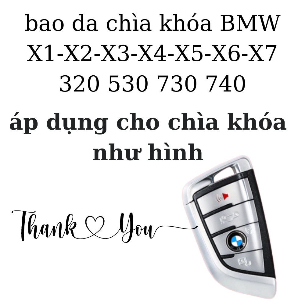Bọc Chìa Khóa Xe BMW X1 X3 X4 X5 X6 730 740 750, (BM MÓC D)