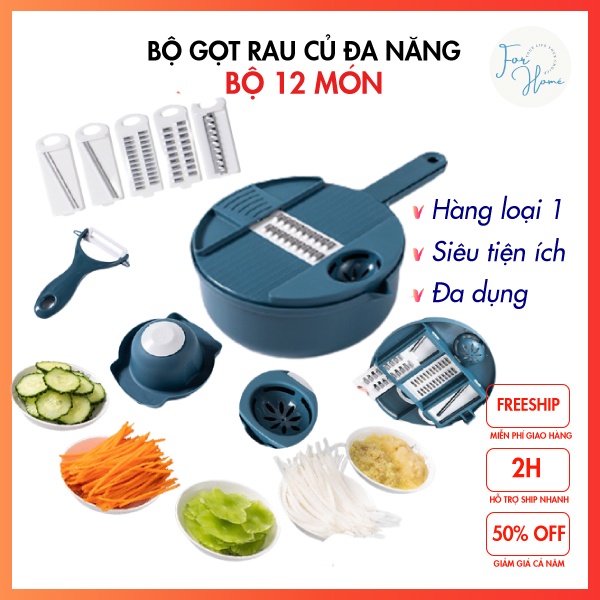 ⚡SIÊU HỜI, BỘ 12 MÓN⚡ Bộ Dụng Cụ Gọt Rau Củ 12 Món Đa Năng, Siêu Tiện Dụng, Không Lo Đứt tay
