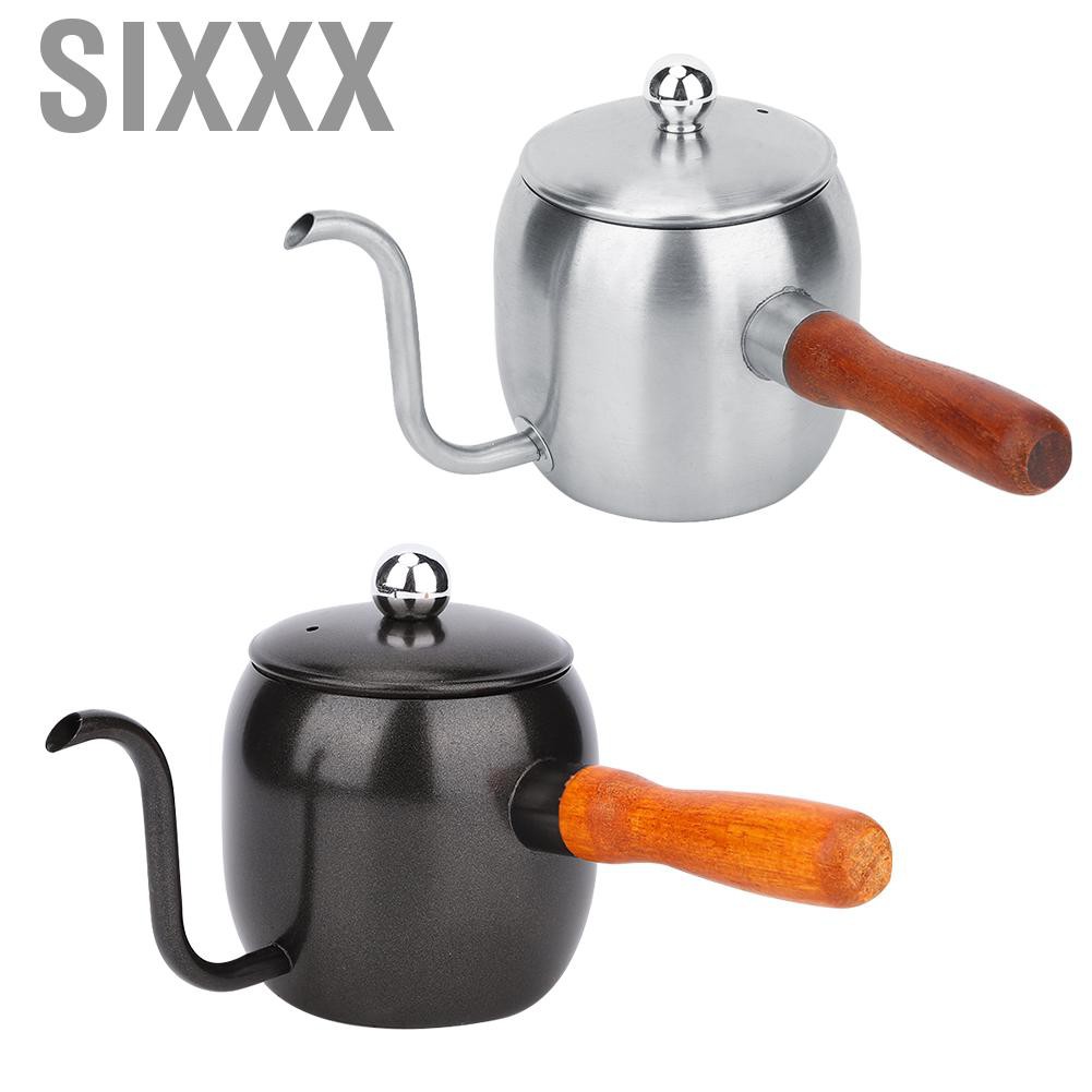 Sixxx Household Stainless Steel Coffee Pot Drip Kettle Teapot Long Spout 500ml