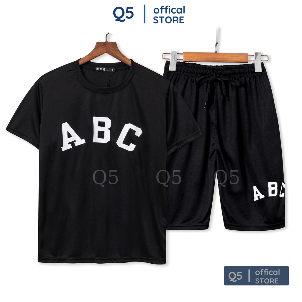 Bộ thể thao nam CoolFit chất thun co Giãn thấm hút mồ hôi, năng động mùa Hè mẫu