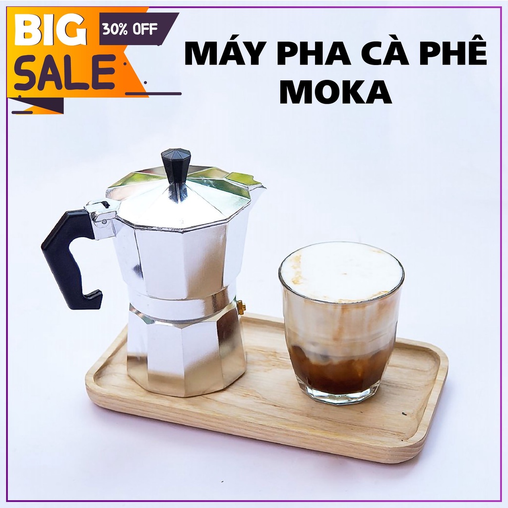 Ấm pha bình pha trà cà phê kiểu Ý Moca 3 tách 450ml